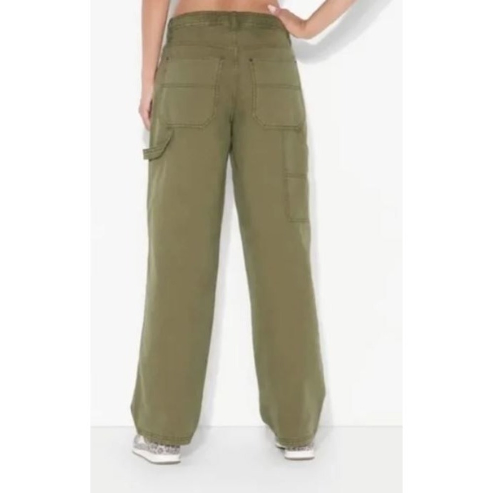 Wild Fable Womens Low Rise Cotton Pocket Relaxed Carpenter Pants in Green Size 6 - Picture 3 of 11
